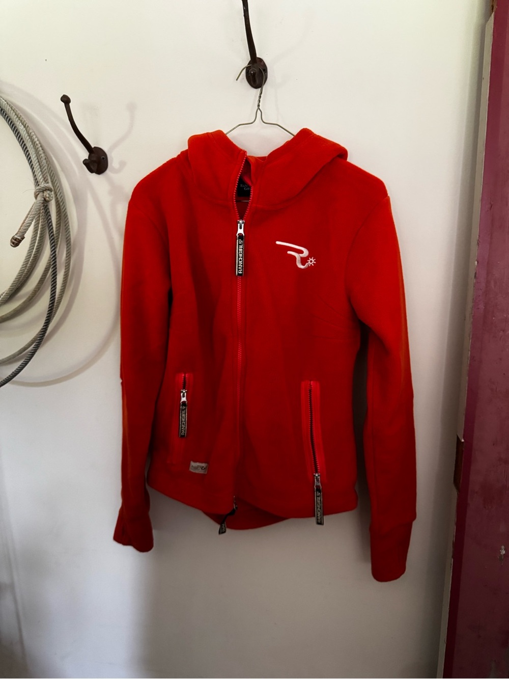 Orange Teddy Jacket with Hood - ranch girls
